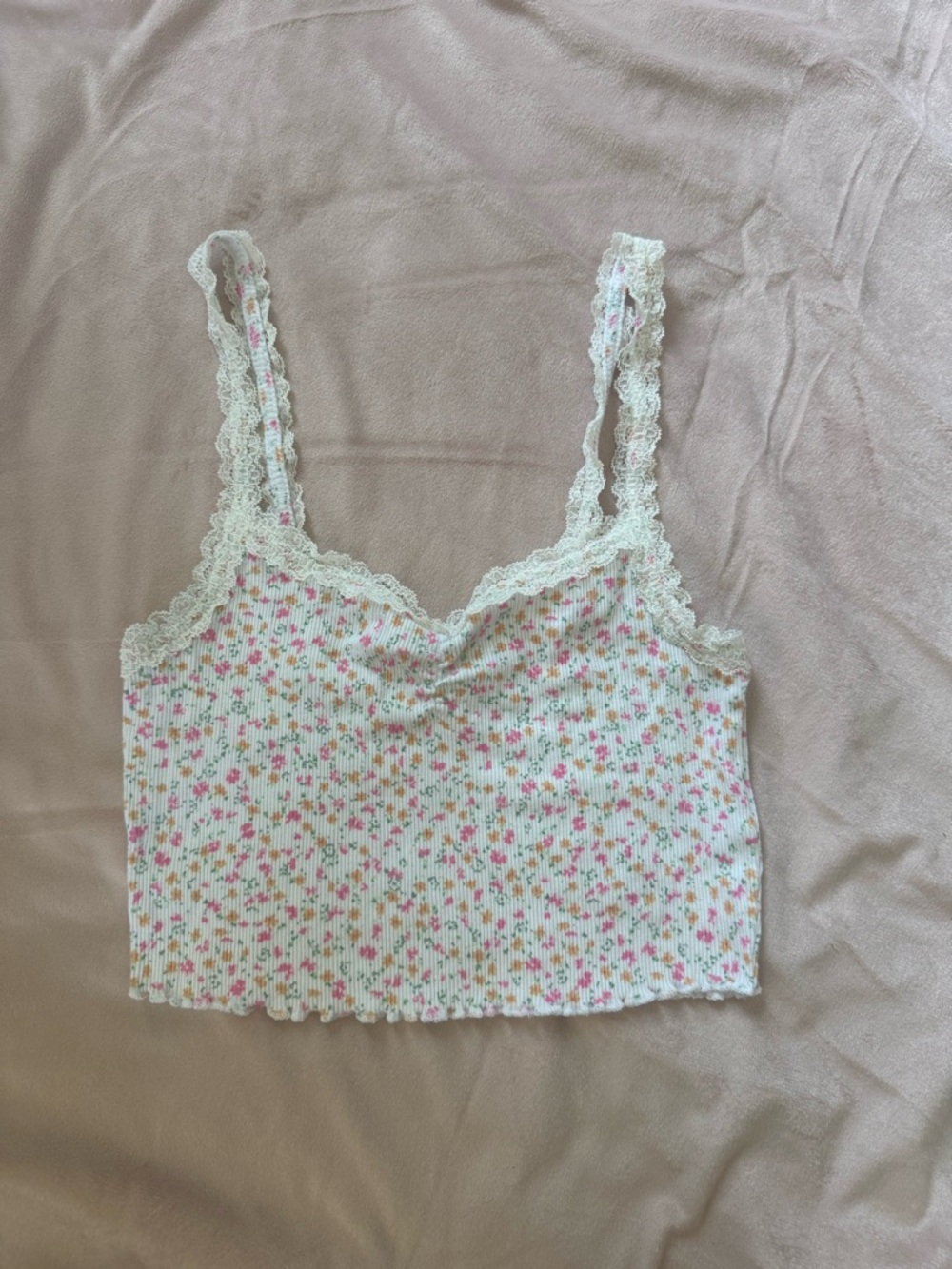 Super cute floral garage tank